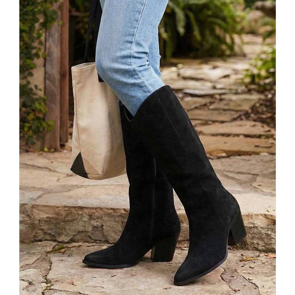 NEW SEYCHELLES women's begging you pointed toe western high boots in black - Picture 5 of 10